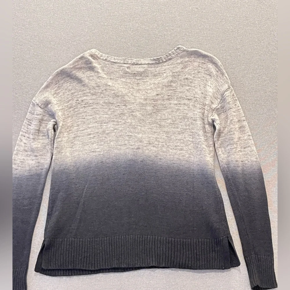 American Eagle S Gray‎ Ombre Lace Up Sweater | Cozy Knit Pullover